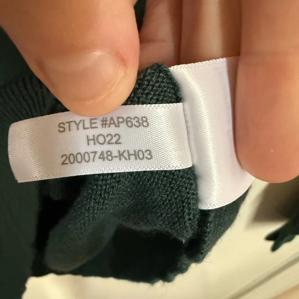 Men’s XS Forest Green J.Crew Factory Merino Wool-Blend Crewneck Sweater - Picture 5 of 5